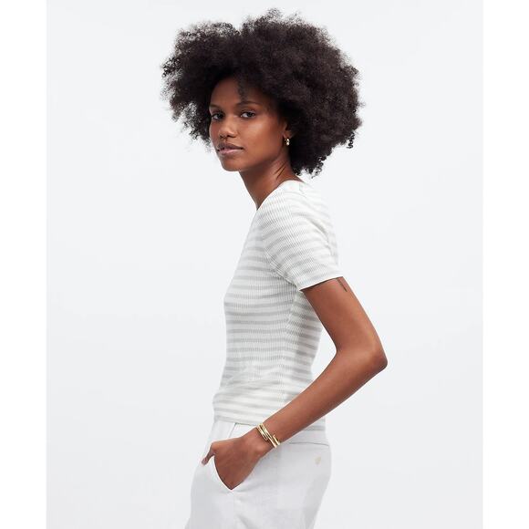 NWOT Madewell Micro-Rib Sweater Tee in Monument Size XXS - Picture 4 of 9